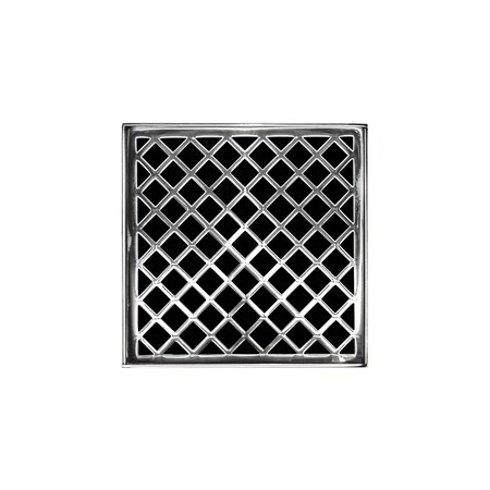 Infinity Drain 5"x5"XDB5 CmpltKit W/XPlate-PS W/PVC BndFlange DrnBdy, 2", 3"4"OUTLT XDB_5_P_PS